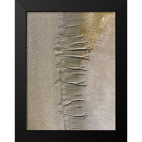 Wet Sand VII Black Modern Wood Framed Art Print by Grayscale