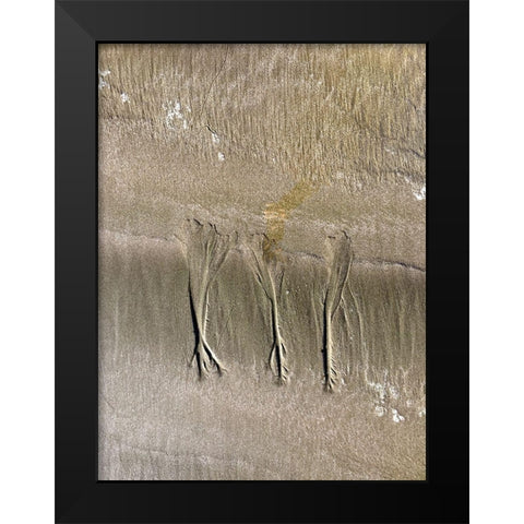 Wet Sand VIII Black Modern Wood Framed Art Print by Grayscale