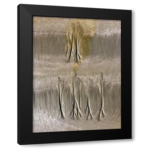 Wet Sand IX Black Modern Wood Framed Art Print by Grayscale