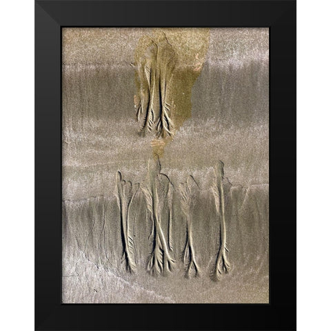 Wet Sand IX Black Modern Wood Framed Art Print by Grayscale