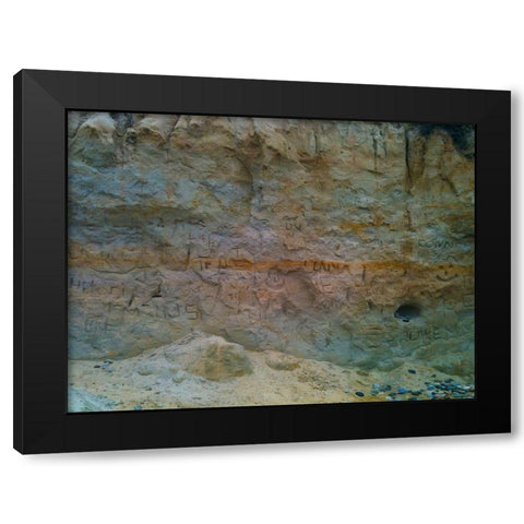 Sand Wall II Black Modern Wood Framed Art Print by Grayscale