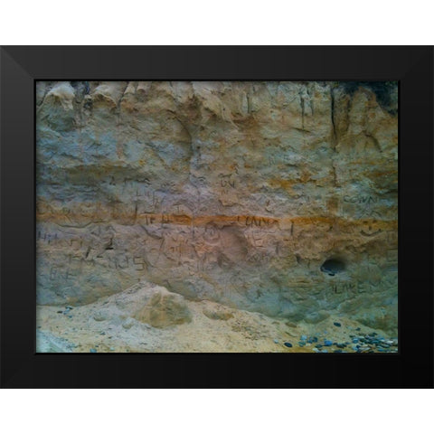 Sand Wall II Black Modern Wood Framed Art Print by Grayscale