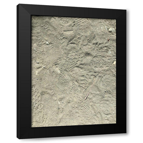 Sand Prints I Black Modern Wood Framed Art Print by Grayscale