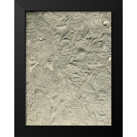 Sand Prints I Black Modern Wood Framed Art Print by Grayscale