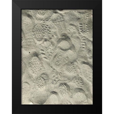 Sand Prints II Black Modern Wood Framed Art Print by Grayscale