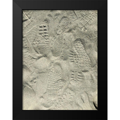 Sand Prints III Black Modern Wood Framed Art Print by Grayscale