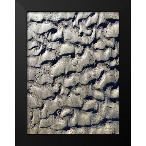 Sand Prints V Black Modern Wood Framed Art Print by Grayscale