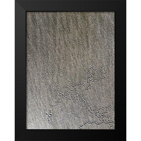 Sand Prints VII Black Modern Wood Framed Art Print by Grayscale