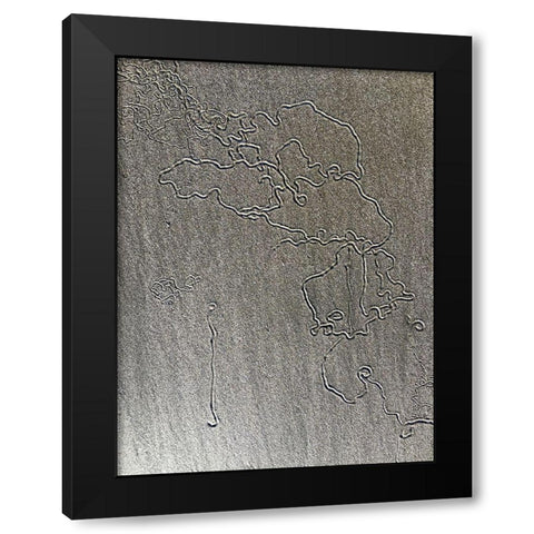 Sand Prints VIII Black Modern Wood Framed Art Print by Grayscale