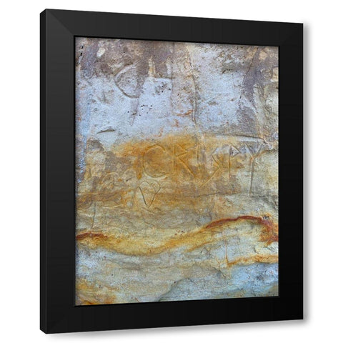 Sand Wall III Black Modern Wood Framed Art Print with Double Matting by Grayscale