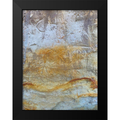 Sand Wall III Black Modern Wood Framed Art Print by Grayscale