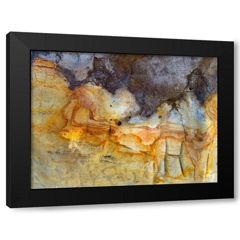 Sand Wall VI Black Modern Wood Framed Art Print by Grayscale