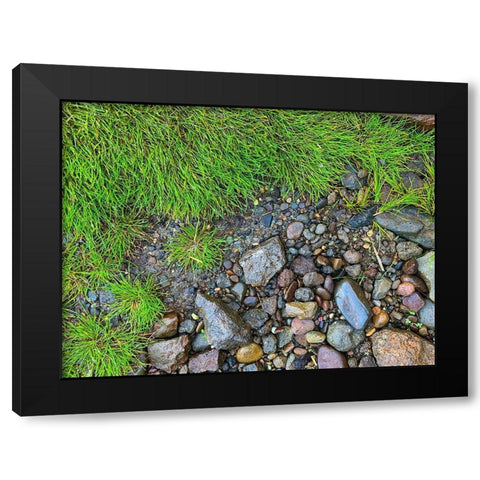 Boundary I Black Modern Wood Framed Art Print by Grayscale