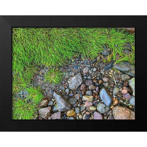 Boundary I Black Modern Wood Framed Art Print by Grayscale