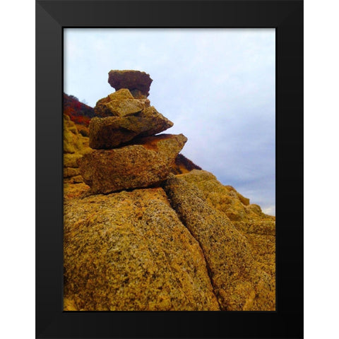 Carins I Black Modern Wood Framed Art Print by Grayscale