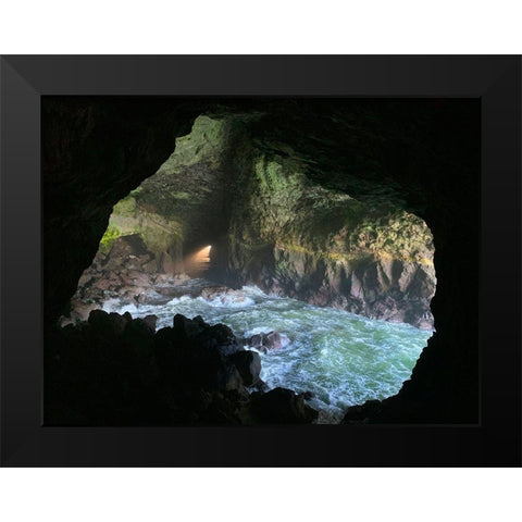 Sea Cave I Black Modern Wood Framed Art Print by Grayscale