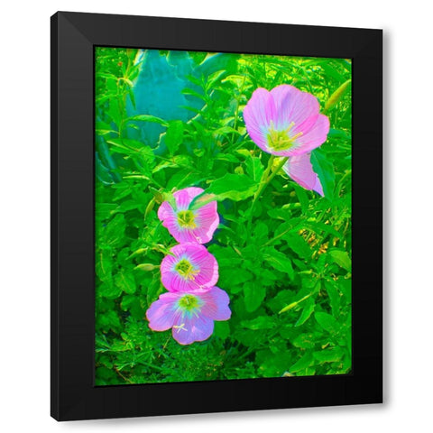 Geraniums III Black Modern Wood Framed Art Print by Grayscale