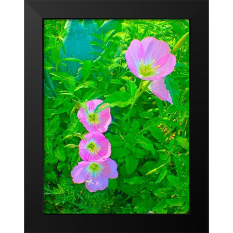 Geraniums III Black Modern Wood Framed Art Print by Grayscale