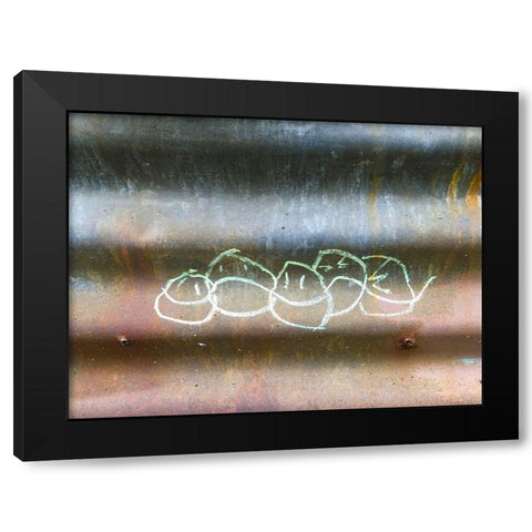 Emoji Faces I Black Modern Wood Framed Art Print with Double Matting by Grayscale