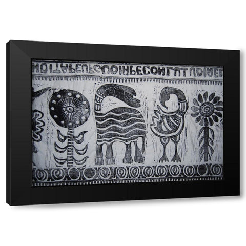 OtomÃ© Black Modern Wood Framed Art Print with Double Matting by Grayscale