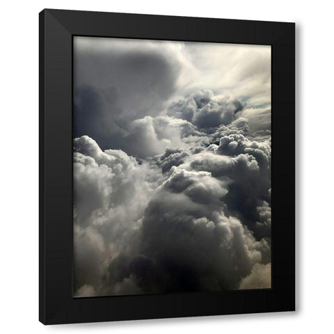 Cloudy Sky III Black Modern Wood Framed Art Print with Double Matting by Grayscale