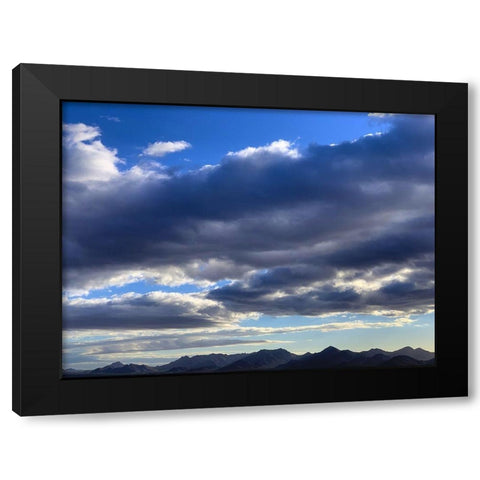 McDowell Mountains Black Modern Wood Framed Art Print with Double Matting by Grayscale