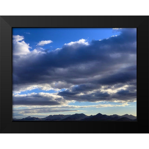 McDowell Mountains Black Modern Wood Framed Art Print by Grayscale