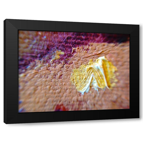 Paint Closeup II Black Modern Wood Framed Art Print with Double Matting by Grayscale