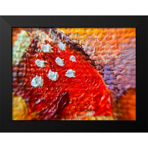 Paint Closeup V Black Modern Wood Framed Art Print by Grayscale