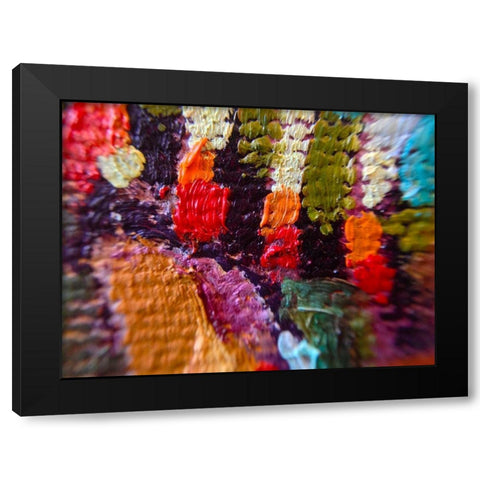 Paint Closeup VI Black Modern Wood Framed Art Print with Double Matting by Grayscale