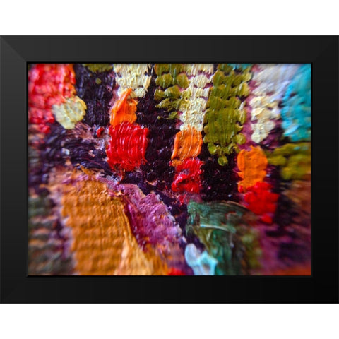 Paint Closeup VI Black Modern Wood Framed Art Print by Grayscale