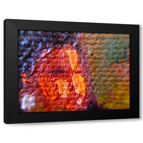 Paint Closeup VIII Black Modern Wood Framed Art Print with Double Matting by Grayscale