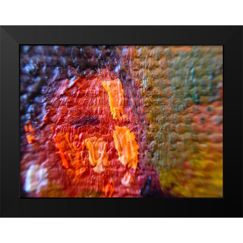 Paint Closeup VIII Black Modern Wood Framed Art Print by Grayscale