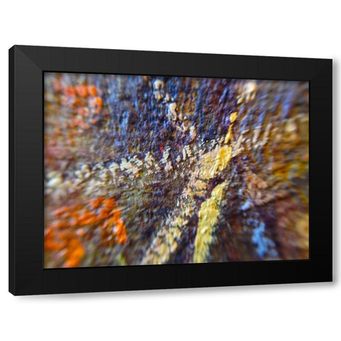 Paint Closeup IX Black Modern Wood Framed Art Print with Double Matting by Grayscale