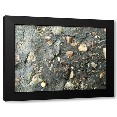 Blacktop I Black Modern Wood Framed Art Print with Double Matting by Grayscale