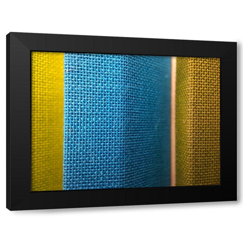 Fabric II Black Modern Wood Framed Art Print with Double Matting by Grayscale