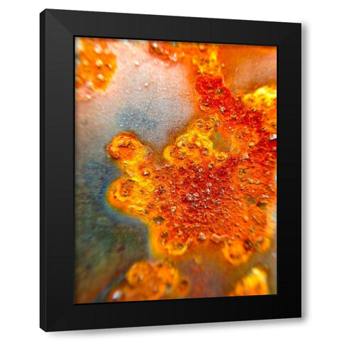 Oxidized Metal VIII Black Modern Wood Framed Art Print with Double Matting by Grayscale