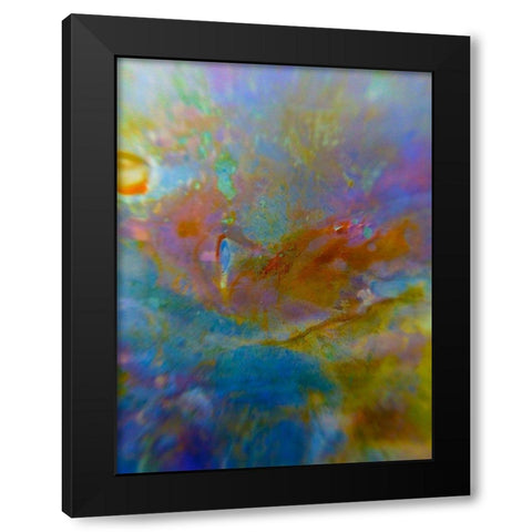 Oxidized Metal XIII Black Modern Wood Framed Art Print with Double Matting by Grayscale