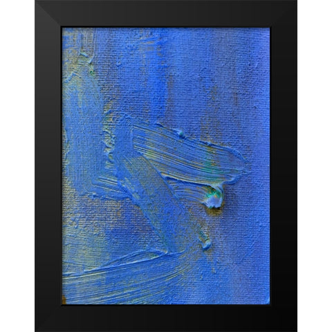Brush Strokes I Black Modern Wood Framed Art Print by Grayscale
