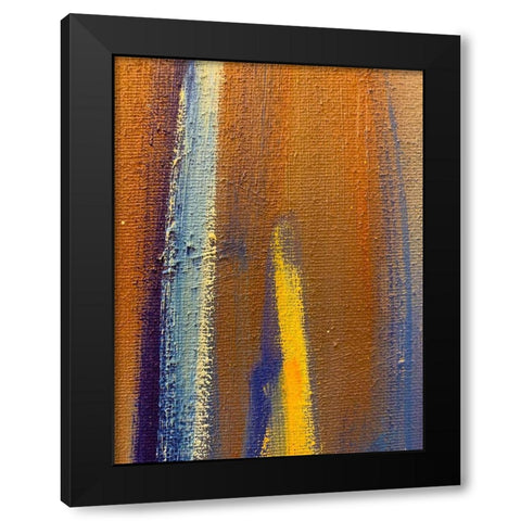Brush Strokes II Black Modern Wood Framed Art Print with Double Matting by Grayscale