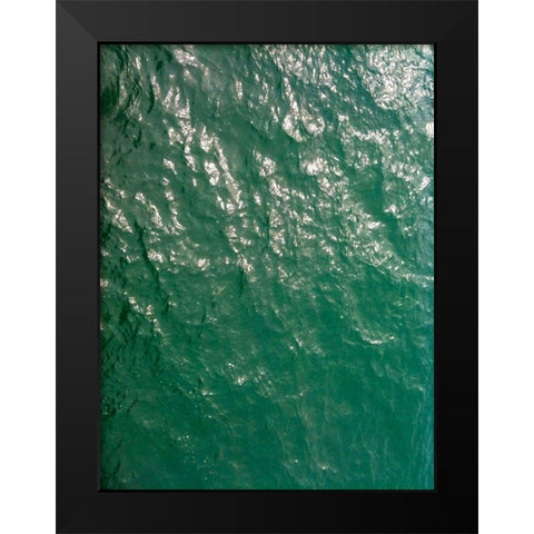 Waves I Black Modern Wood Framed Art Print by Grayscale