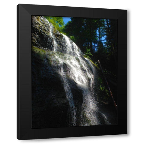 Waterfall Light I Black Modern Wood Framed Art Print with Double Matting by Grayscale