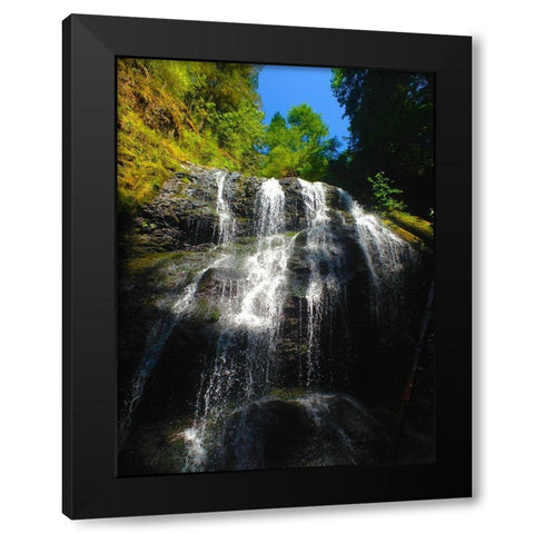 Waterfall Light II Black Modern Wood Framed Art Print with Double Matting by Grayscale