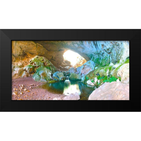 Natural Bridge I Black Modern Wood Framed Art Print by Grayscale