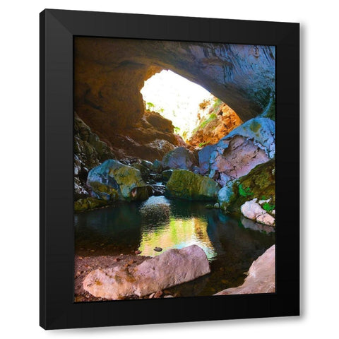 Natural Bridge II Black Modern Wood Framed Art Print by Grayscale