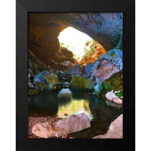 Natural Bridge II Black Modern Wood Framed Art Print by Grayscale
