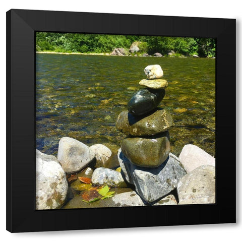 Carins II Black Modern Wood Framed Art Print by Grayscale