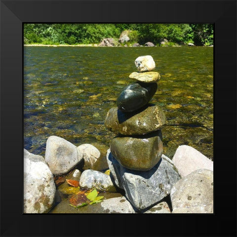 Carins II Black Modern Wood Framed Art Print by Grayscale