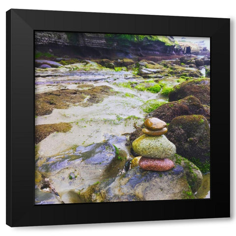 Carins III Black Modern Wood Framed Art Print with Double Matting by Grayscale