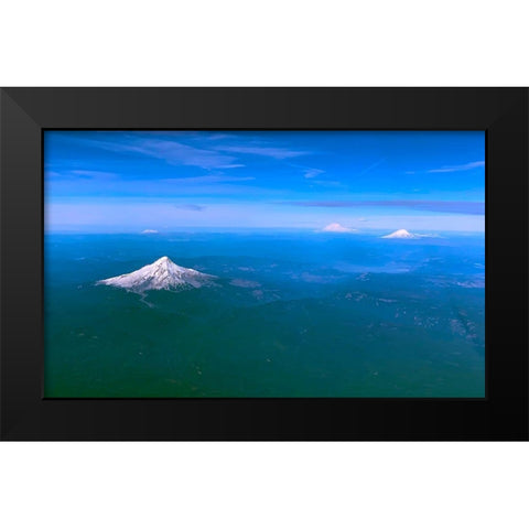 Northwest Volcanoes I Black Modern Wood Framed Art Print by Grayscale